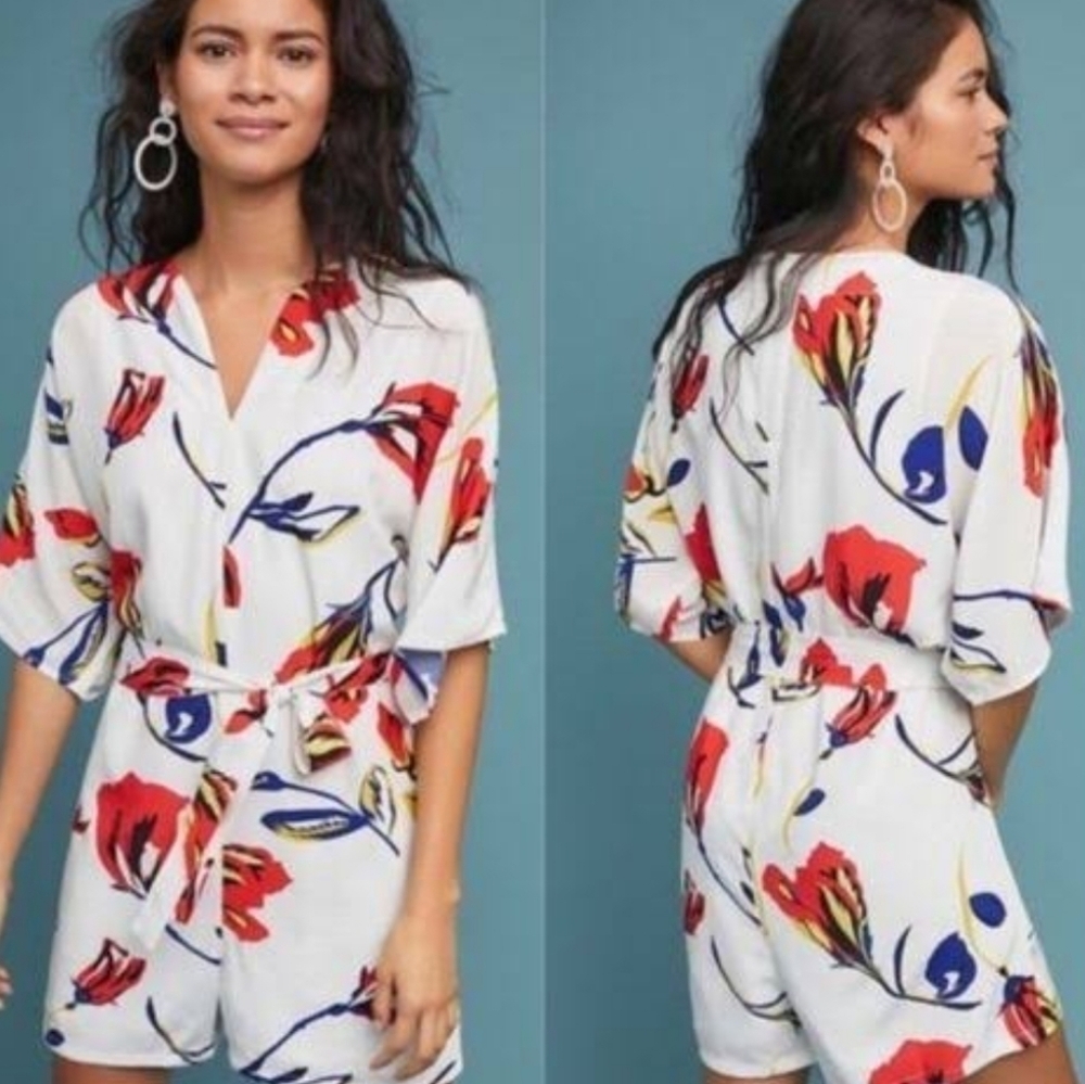 Anthropologie Corey Lynn Calter Reeva Floral Romper XS